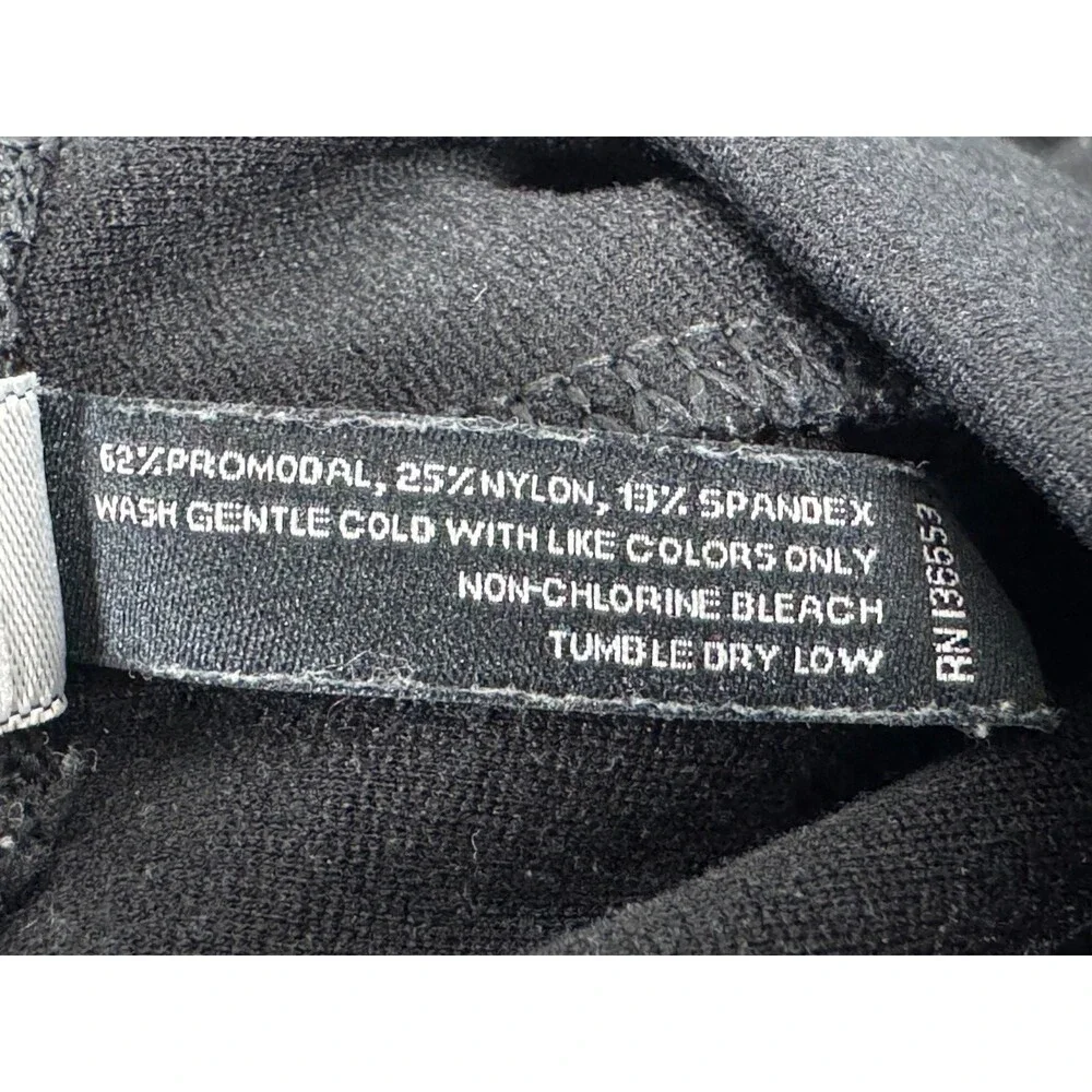 American Giant Pants Womens‎ 8 Black Cropped Flare Modal Stretch Made in USA